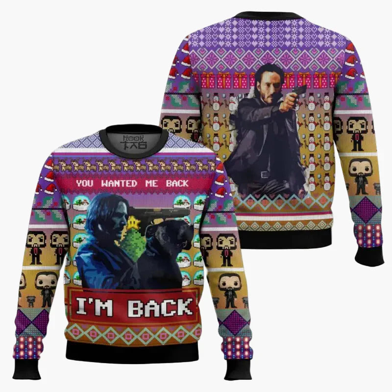 EB | Hässlicher Weihnachtspullover - Lustiger "Wick-Mas" Pullover für Fans, Weihnachten, Party