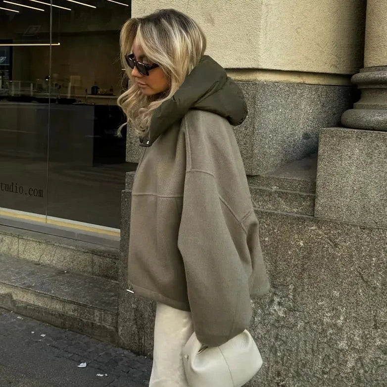 EB | Damen Wolljacke mit Kapuze