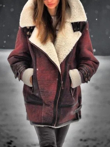 EB | Wildleder Sherpa Jacke für Frauen