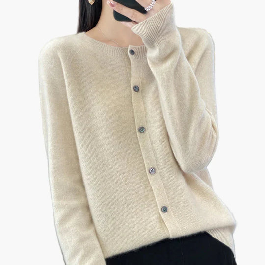 EB | Klassische Strickjacke Cardigan - Eleganter Alltags-Style für Büro & Freizeit