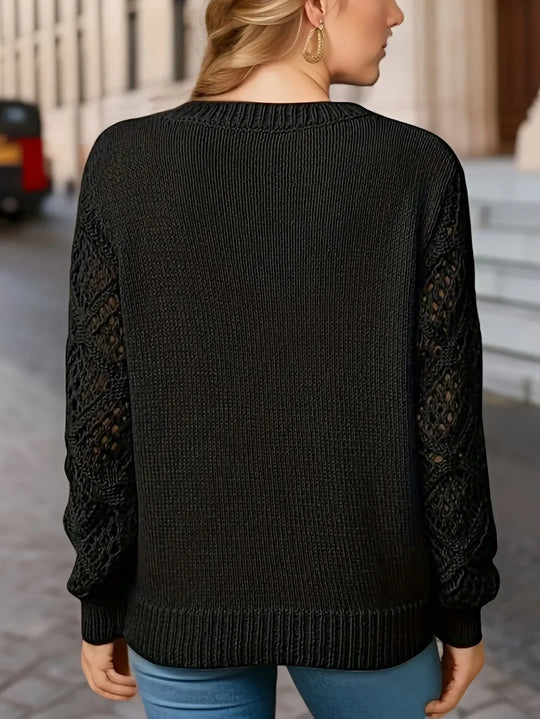 EBMode | Solid V-Ausschnitt Strickpullover