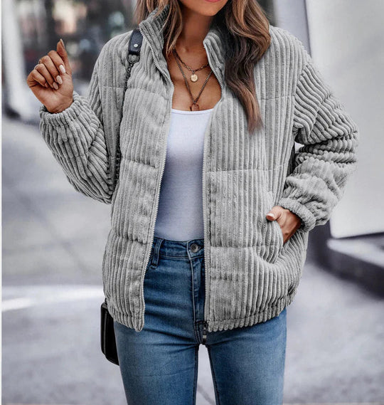 EB | Ribfluwelen Winterjacke