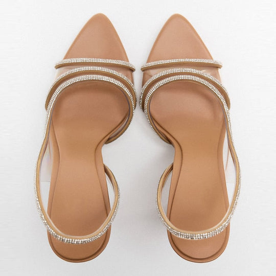 EB |  Elegante High-Heeled Sandalen - Stiletto Slingback Peep Toe Schuhe
