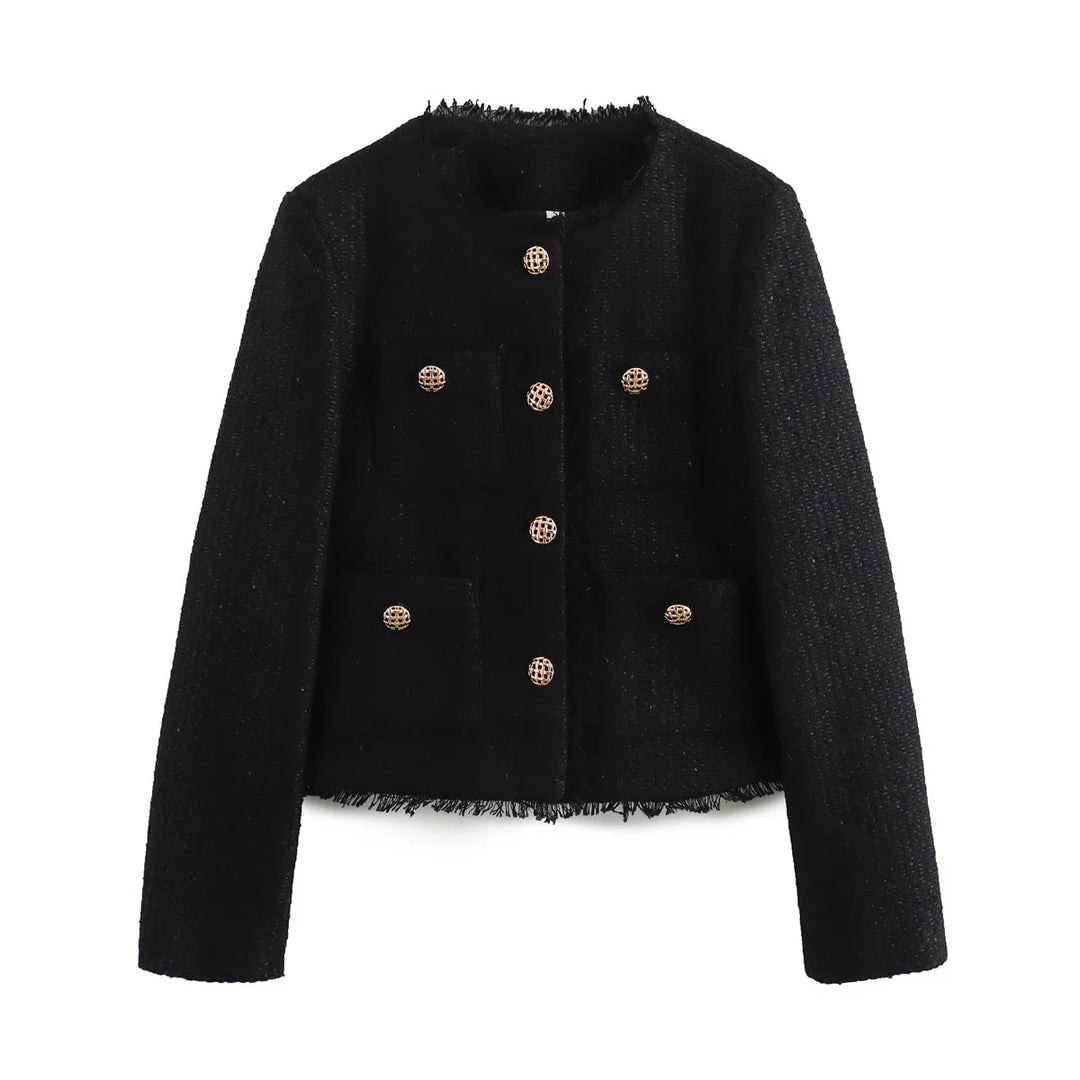 EB | Klassischer Tweed-blazer Wollmischung Zeitlos und Elegant