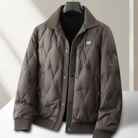 EB | Gepolsterte Steppjacke Lässiger Schnitt mit Geripptem Kragen und Manschetten