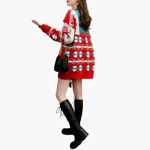 EB | Weihnachtspullover Ugly Christmas Sweater mit 3D Schneemann und Wintermotiv - Lustiger Feiertagspullover für Partys