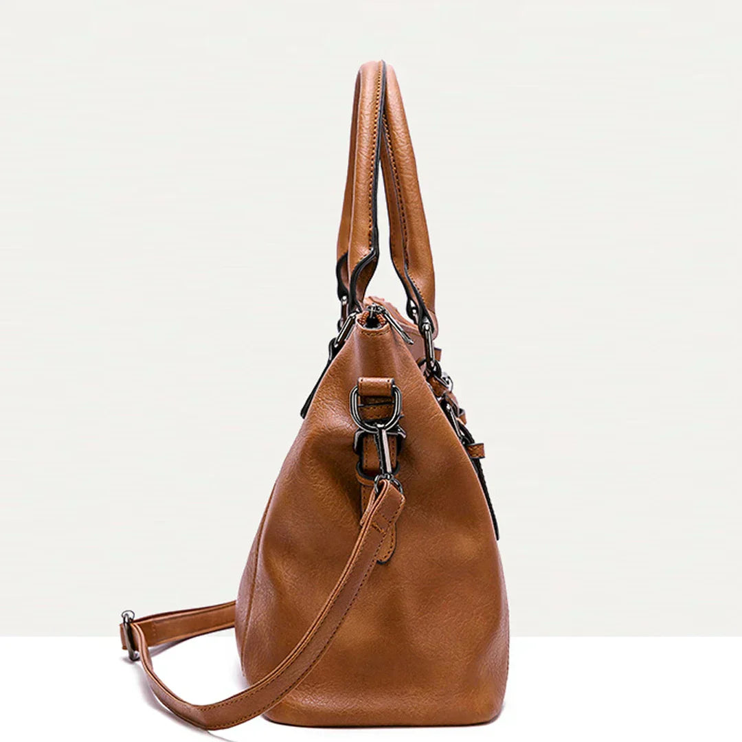 EB – Vintage große Kapazität Handtasche aus weichem Material mit Schulterriemen