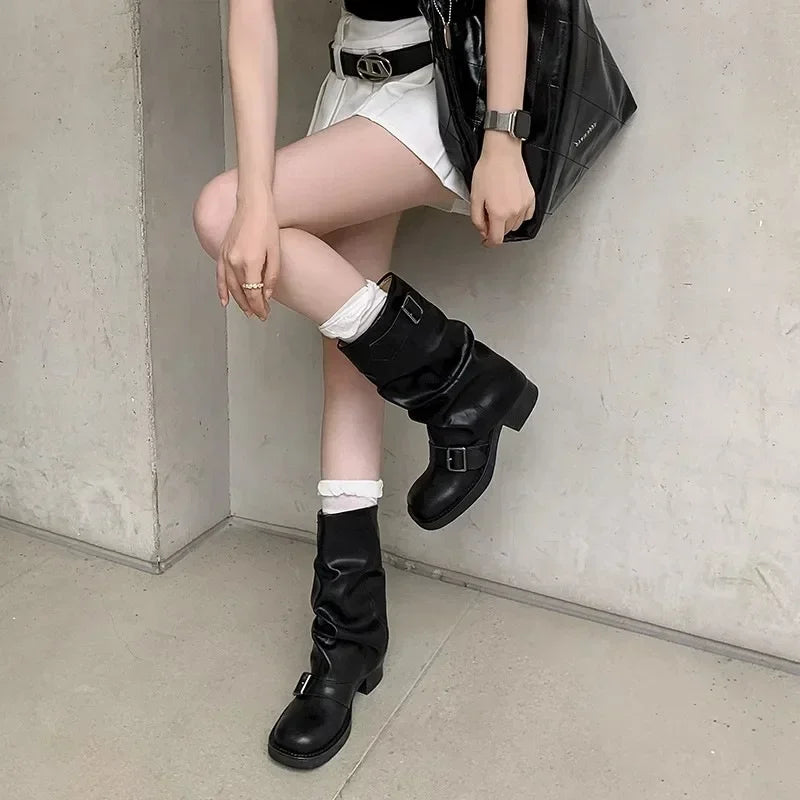 EB | Falten Mid-Calf Stiefel