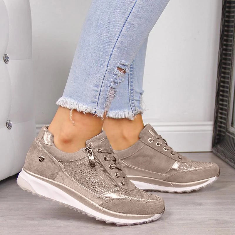 lässige Schnürschuhe mit Reißverschluss EB