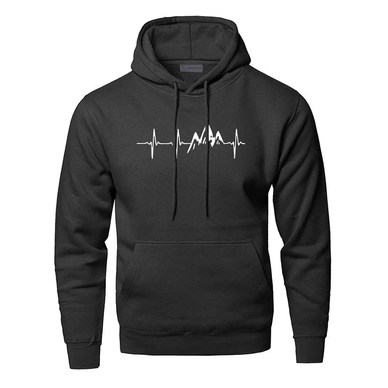 EB | Hoodie mit Puls-motiv Baumwolle und Polyester Trendy und Komfortabel