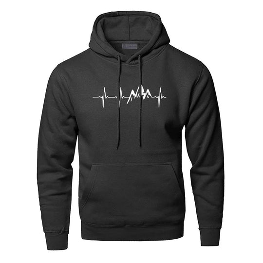 EB | Hoodie mit Puls-motiv Baumwolle und Polyester Trendy und Komfortabel