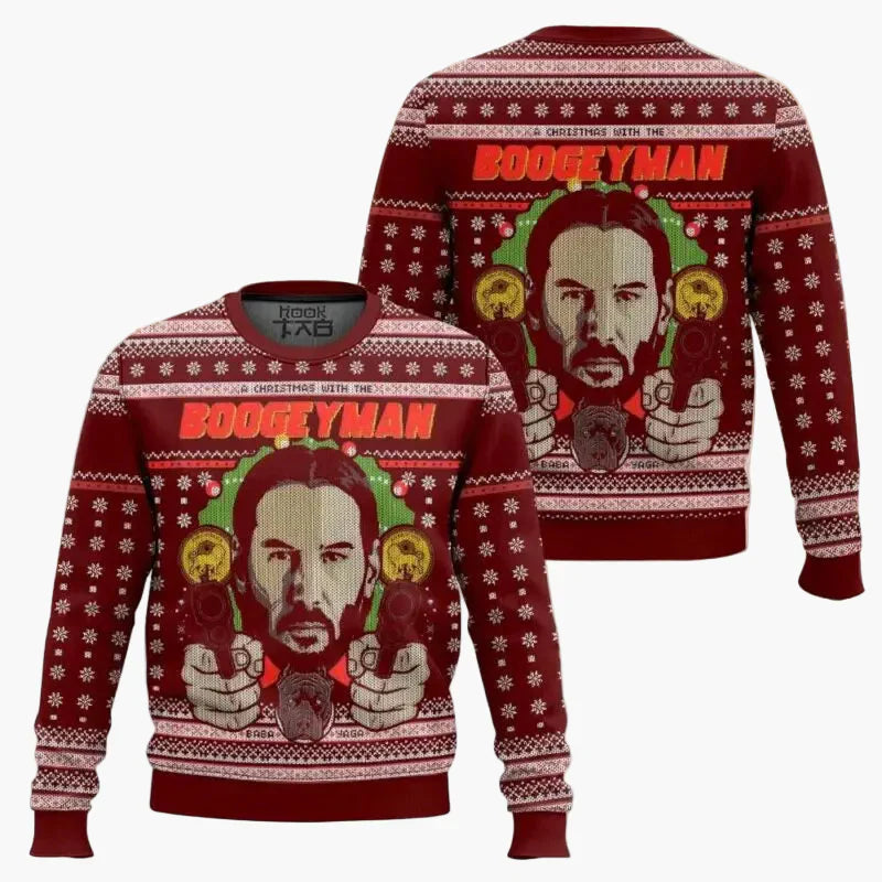 EB | Hässlicher Weihnachtspullover - Lustiger "Wick-Mas" Pullover für Fans, Weihnachten, Party