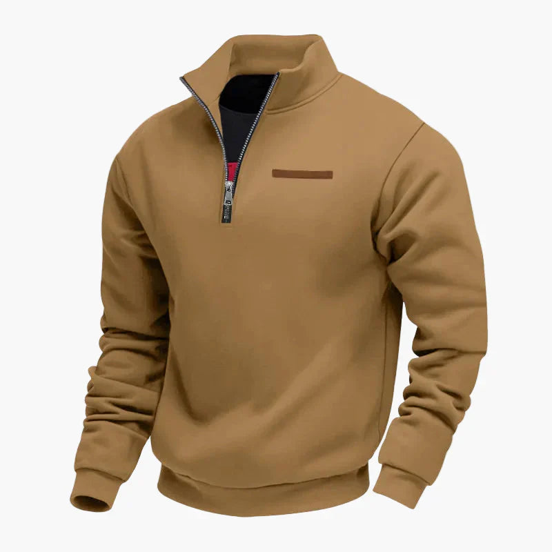 EB | Halbzip Sweatshirt Freizeitpullover mit Stehkragen - Perfekt für Reisen und Alltag