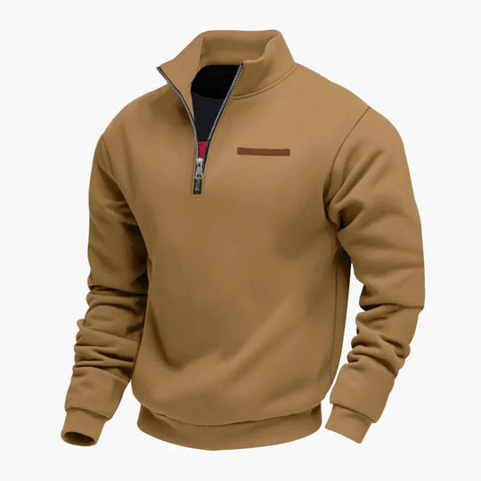 EB | Halbzip Sweatshirt Freizeitpullover mit Stehkragen - Perfekt für Reisen und Alltag