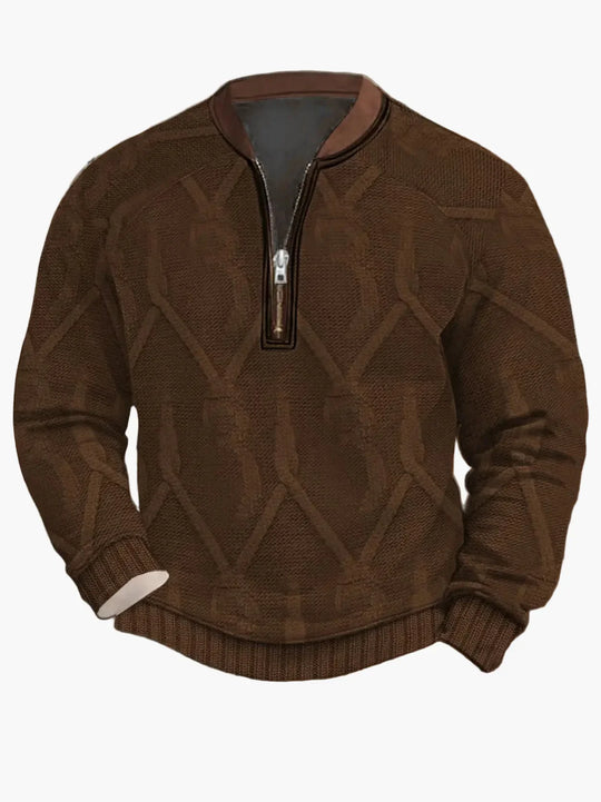 EB | Strickpullover mit Reißverschluss - Moderner Freizeit-Look für Herbst und Frühling