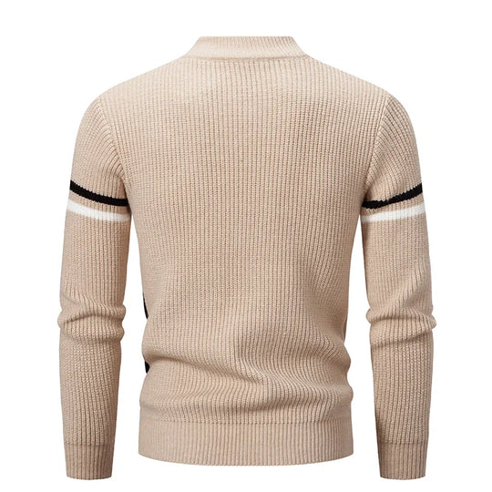 EB | Grafischer Strickpullover mit Farbblöcken Modern und Warm Perfekt für Den Alltag