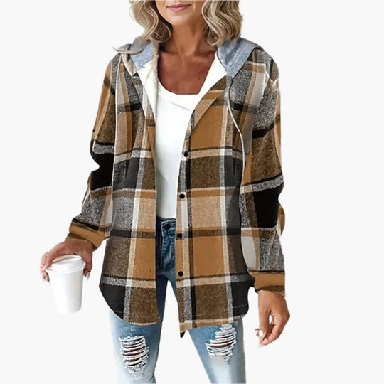EB | Karierte Freizeitjacke mit Kapuze - Lässiger Herbst- und Winterstil