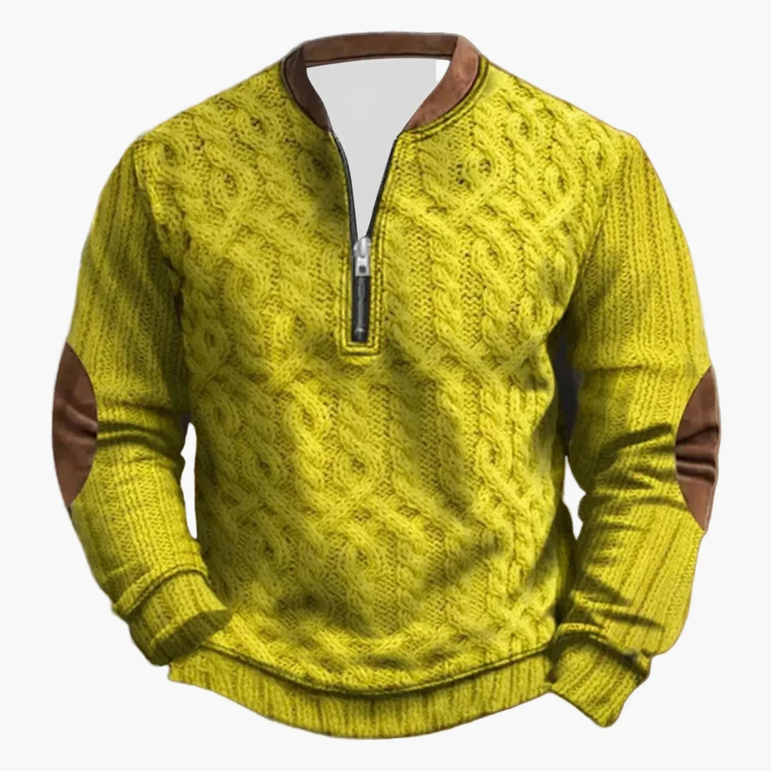 EB | Outdoor Freizeitsweater mit Stehkragen und Zipper - Stilvoller Langarm-Pullover für Alltag und Abenteuer