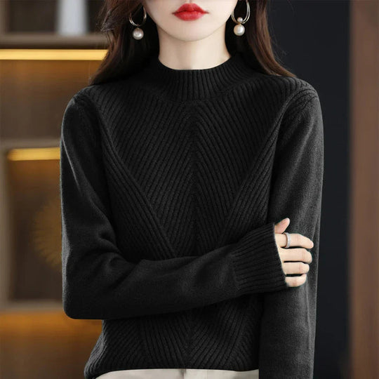 EB | Strukturierter Rundhals-Strickpullover Ideal für den Winter