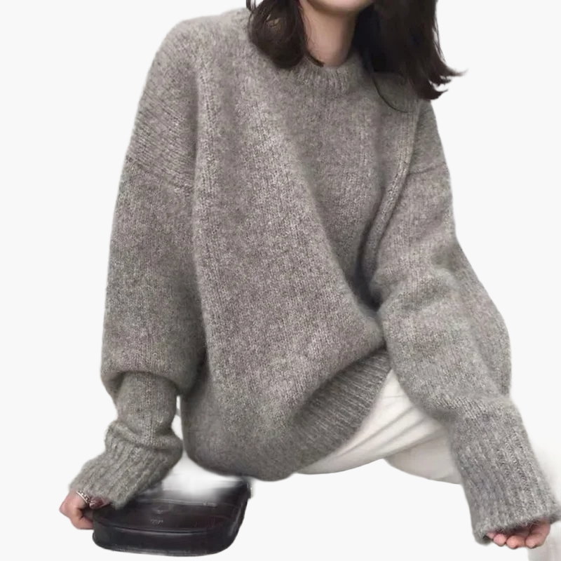 EB | Oversize-Pullover Im Retro-Stil für Herbst und Winter - Modischer, Weiter Schnitt, Perfekt für Den Alltag