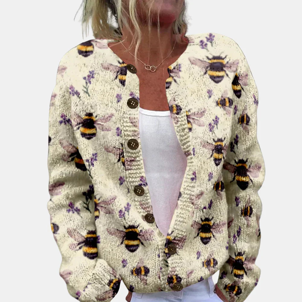 EB | Schicke Bedruckte Strickjacke