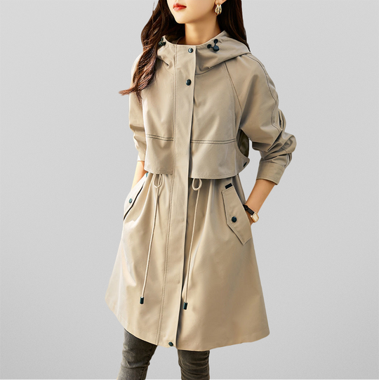 EB | Elegance - Rote Damenjacke mit Kapuze