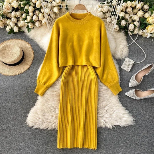 EB | Strickkleid und Pullover Set für Damen