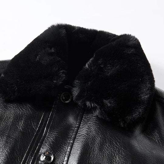 EB | Lederjacke mit Kragen - Liam