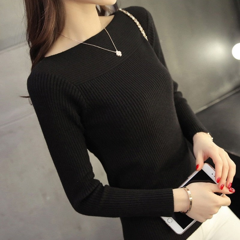 EB | Damen Strickpullover mit Bootsausschnitt