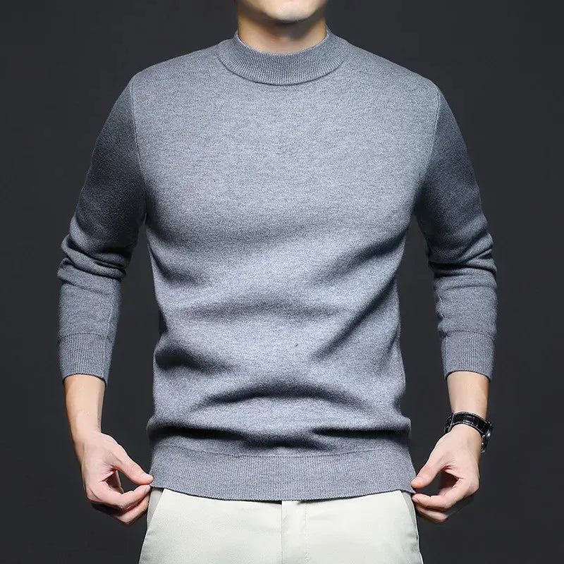 EB | Klassischer Strickpullover Rundhals Zeitloses und Elegantes Aussehen