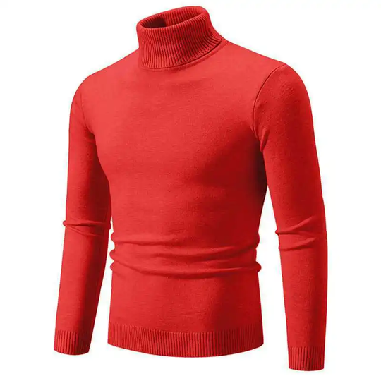 EB - Stilvoller Rollkragen Einfarbiger Herbstpullover für Männer