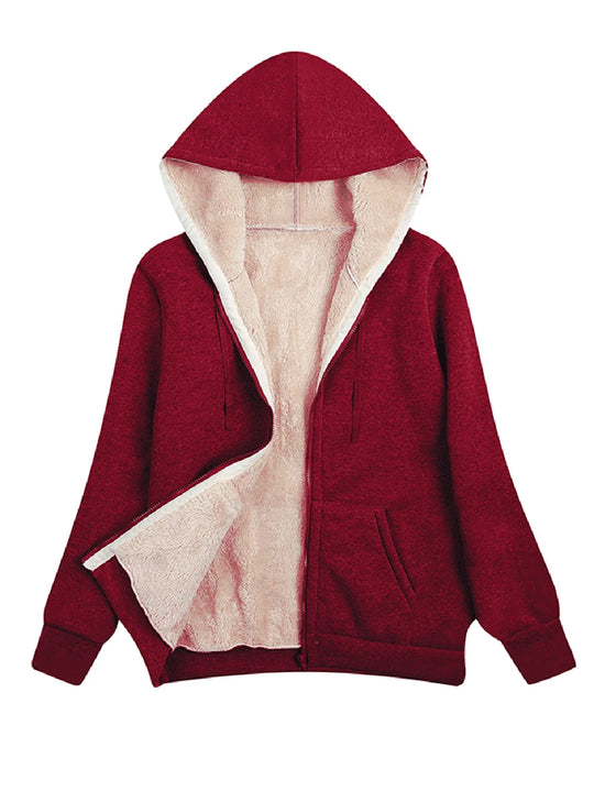EB | Fleecejacke mit Kapuze für Damen Langarm