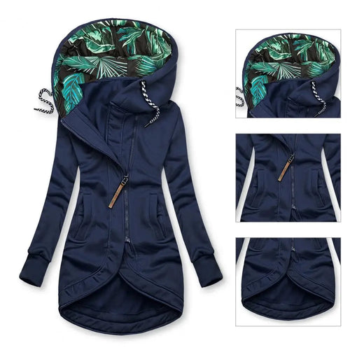 EB | Jacke mit asymmetrischem Verschluss und Kapuze