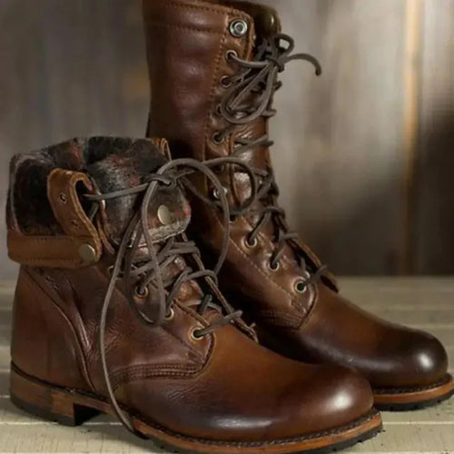 EB | Retro kniehohe Stiefel Winter