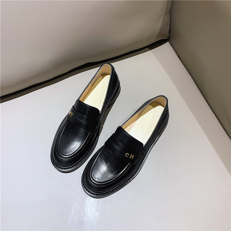 EB | Multi Color Block Echtes Leder Loafer