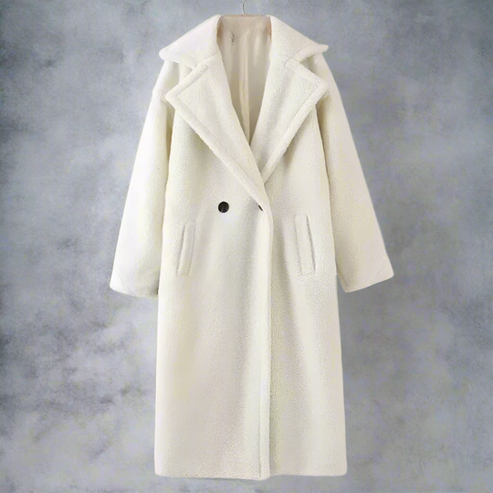 EB | Mantel - Langer Oversized-Schnitt - Weicher Teddy-Fleece - Reverskragen - Warm und Bequem