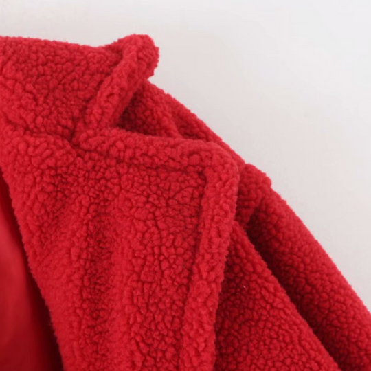 EB | Mantel - Langer Oversized-Schnitt - Weicher Teddy-Fleece - Reverskragen - Warm und Bequem