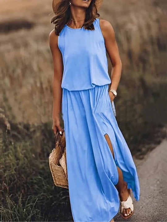 EB – entspanntes weißes maxikleid
