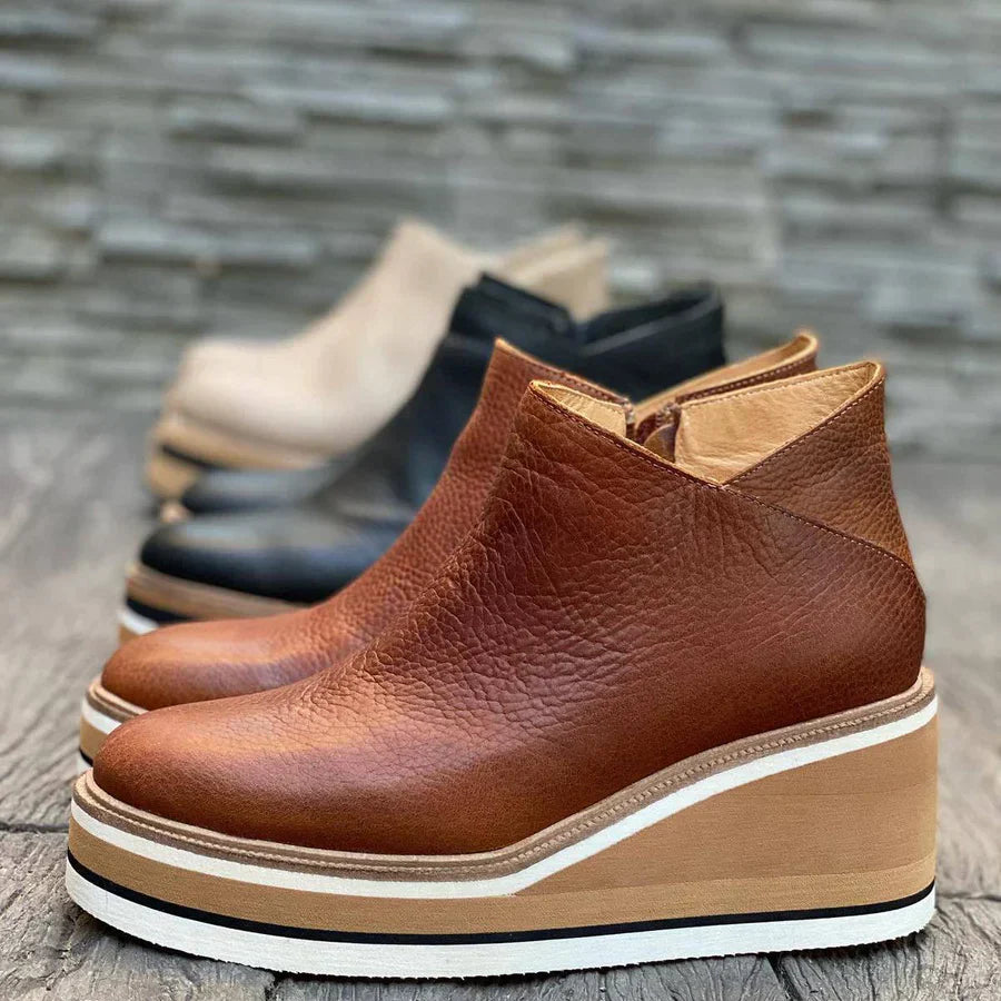 Keilabsätze - Orthopädisch - Plattform - Stiefeletten - Damenstiefel EB