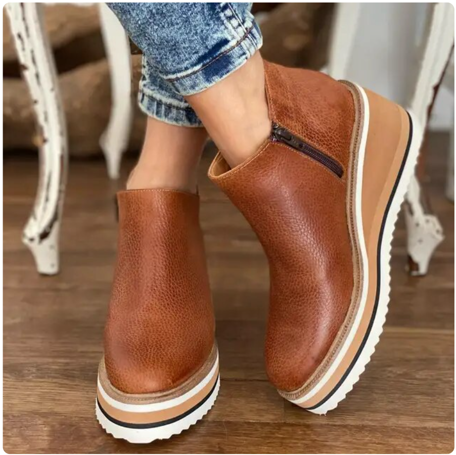Keilabsätze - Orthopädisch - Plattform - Stiefeletten - Damenstiefel EB