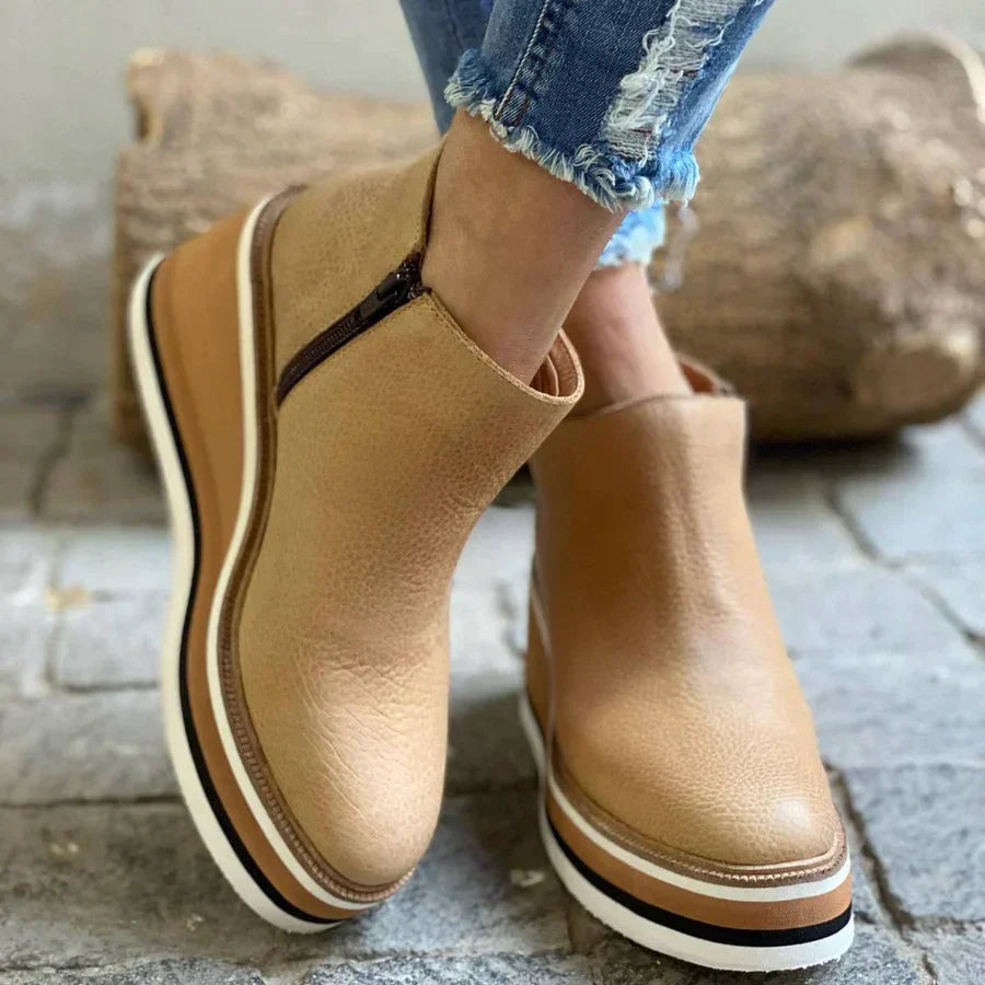 Keilabsätze - Orthopädisch - Plattform - Stiefeletten - Damenstiefel EB
