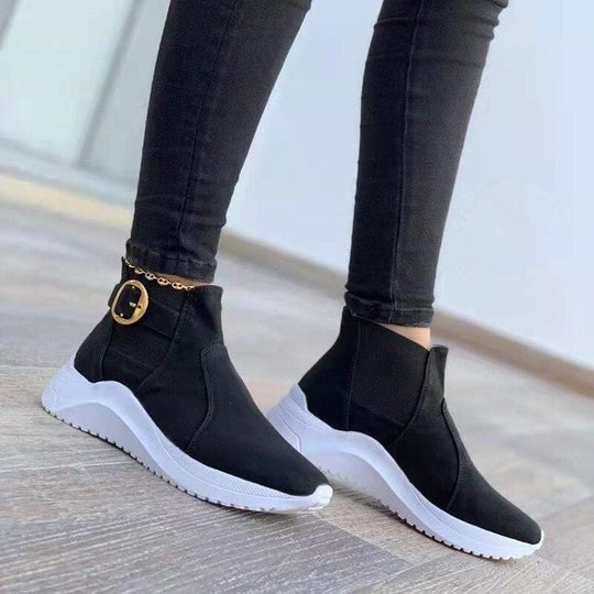 EB | Elegante Plateau-Stiefeletten für Frauen – Trendy & Vielseitiger Stil
