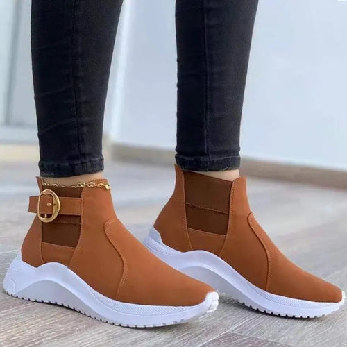 EB | Elegante Plateau-Stiefeletten für Frauen – Trendy & Vielseitiger Stil