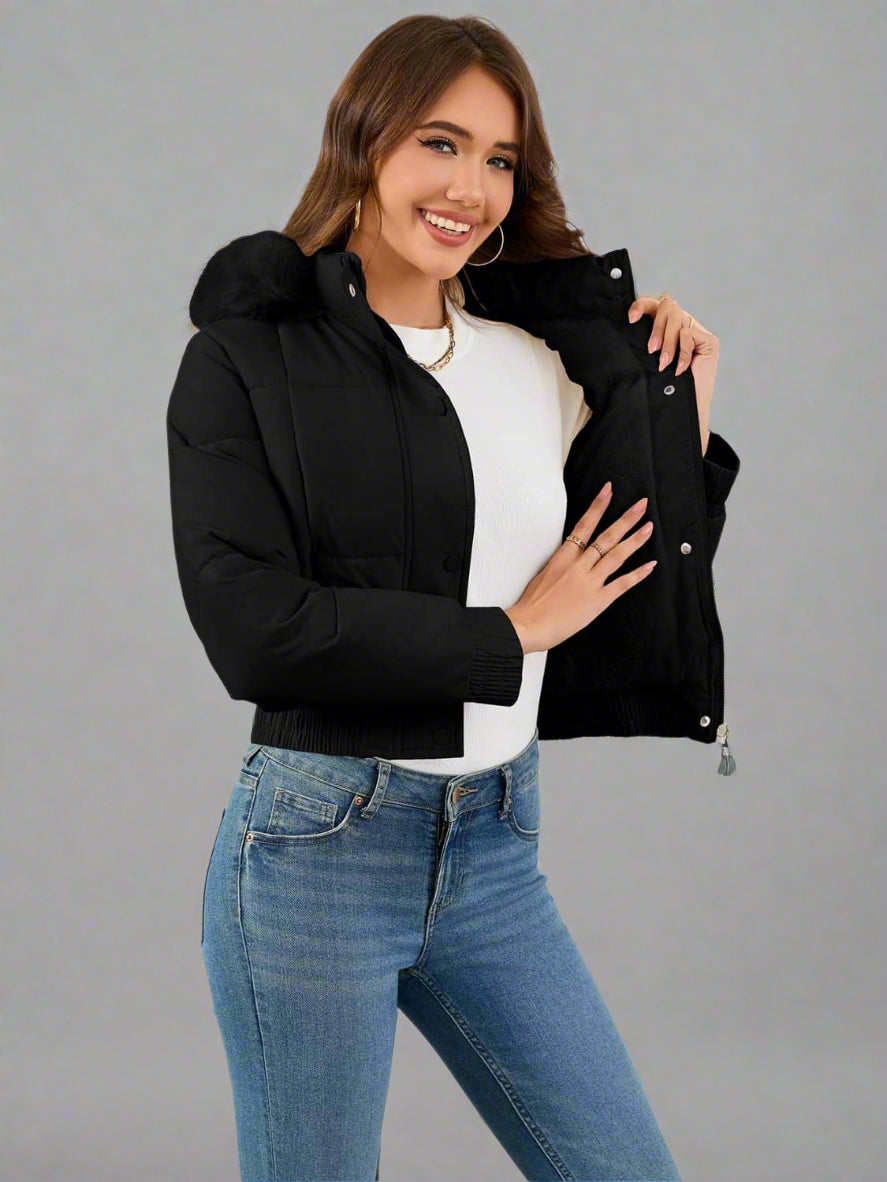 EB | Geschnittene Steppjacke Aus Baumwolle