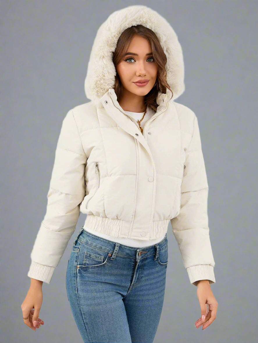 EB | Geschnittene Steppjacke Aus Baumwolle