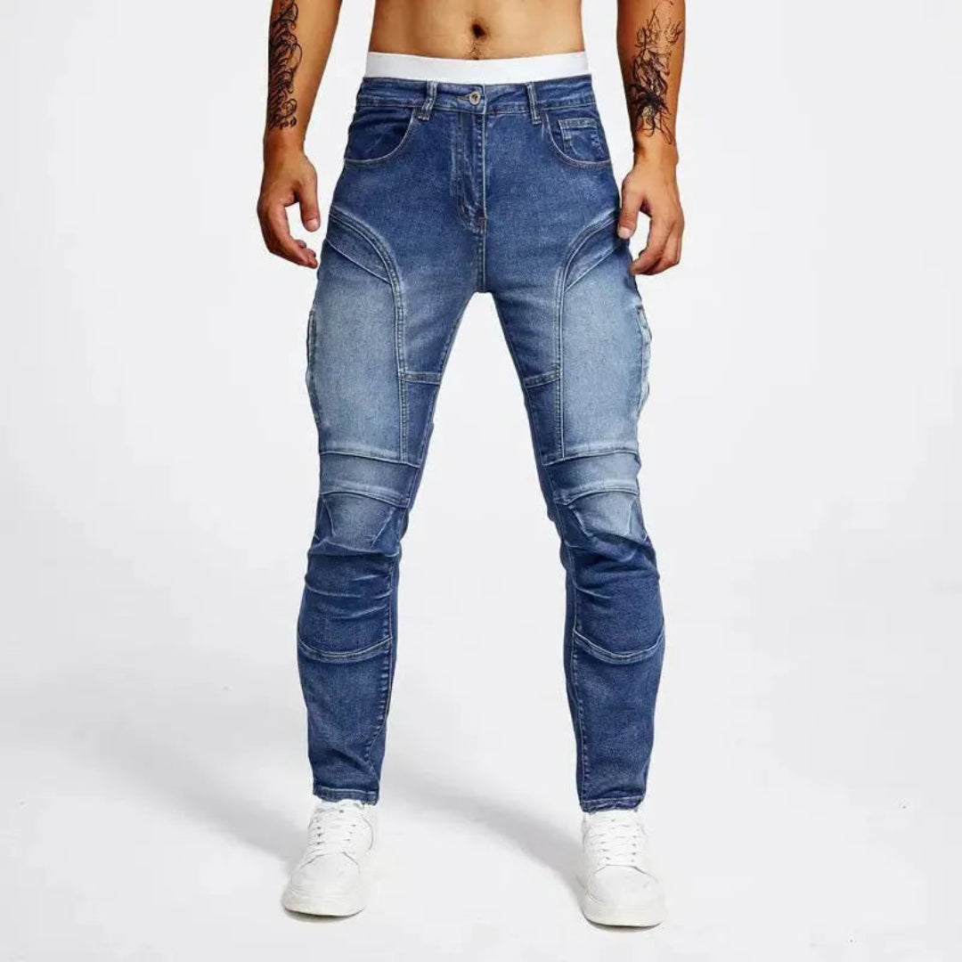 EB | Fit Moto Jeans Aus Premium Stretch-Denim mit Panel-Nähten