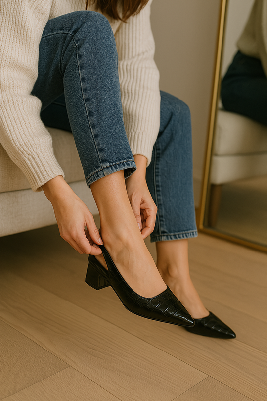 Slingback-Pumps mit Blockabsatz - Annika EB