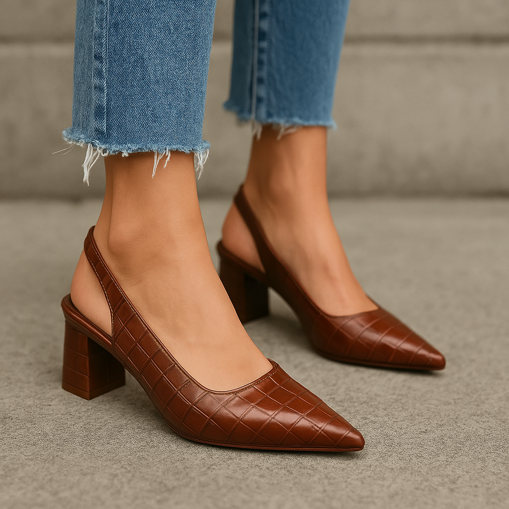 Slingback-Pumps mit Blockabsatz - Annika EB