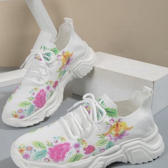 Slip-On Sneakers - Blumen - Gehen - Mesh Sneakers - Damen Schuhe EB