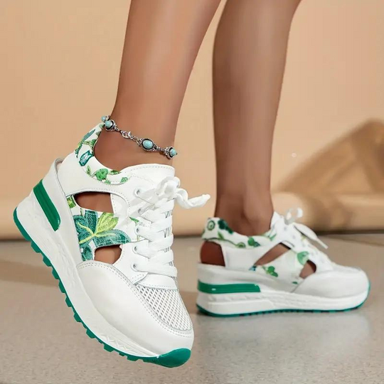 Sneaker Sandalen - Schnürschuhe - Ausschnitt - Keilabsätze - Sommerschuhe EB
